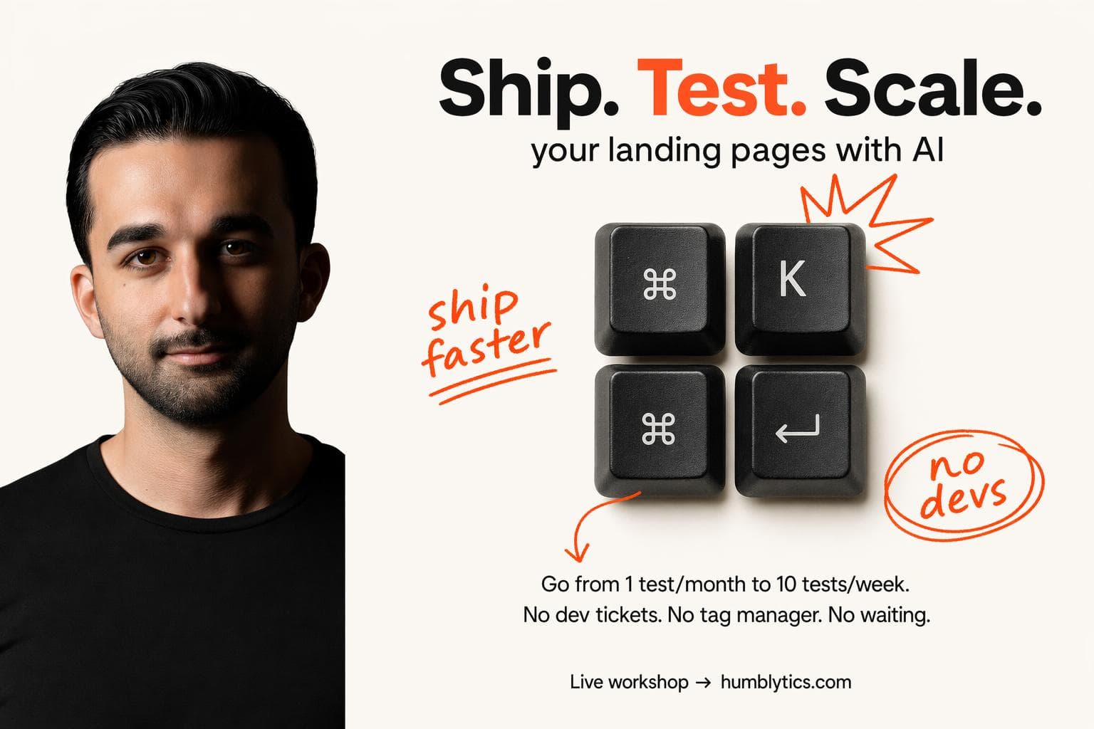 Live workshop with Amir — Ship. Test. Scale. your landing pages with AI