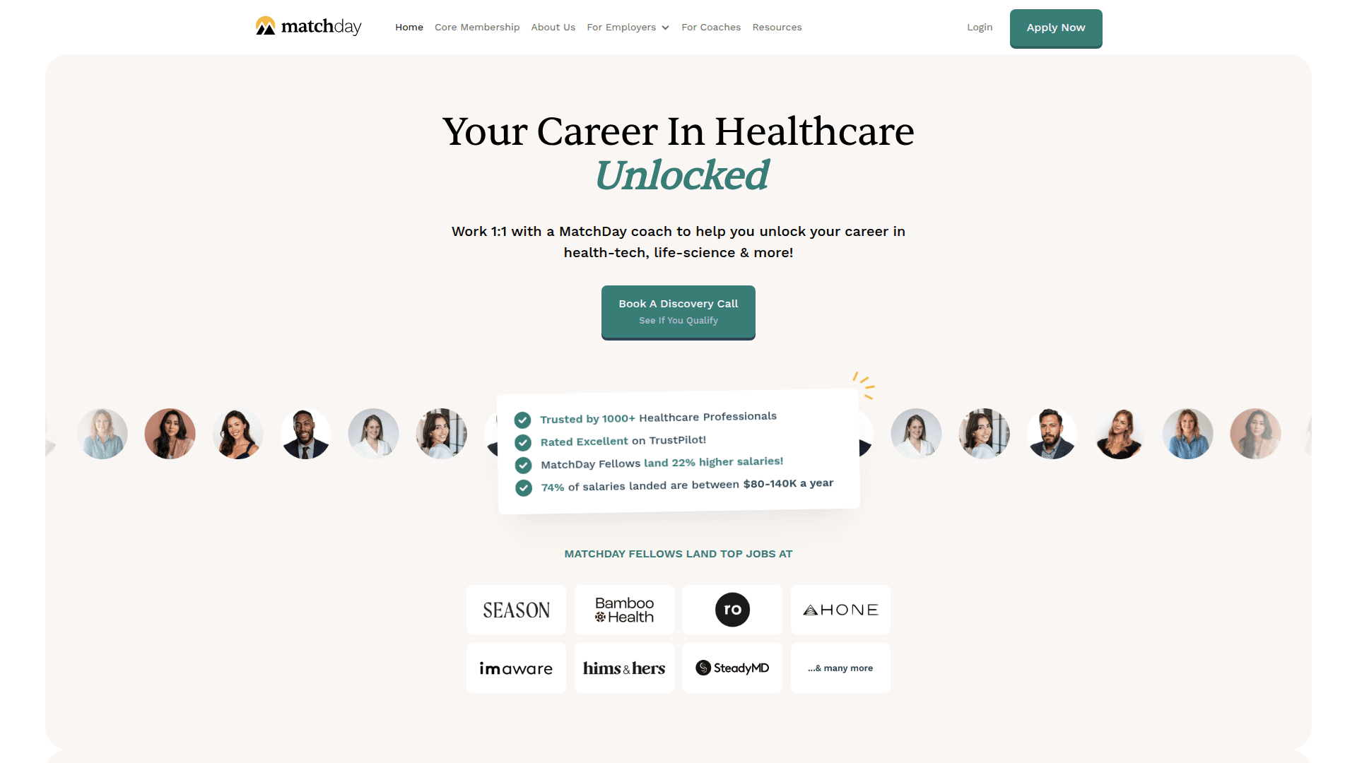 MatchDay Health dashboard